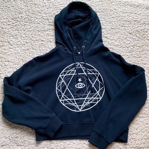 pacsun cropped place hoodie